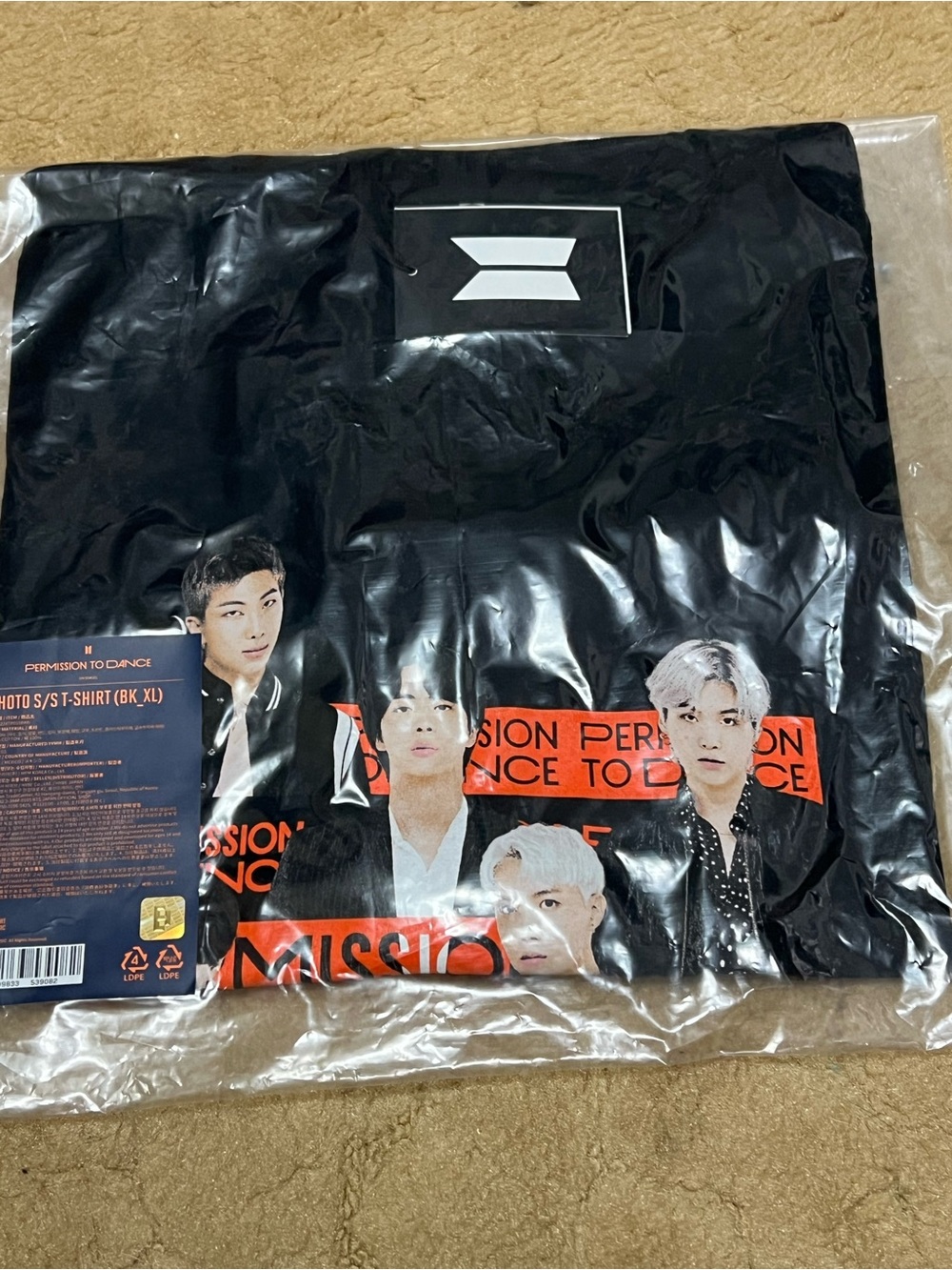 BTS Permission to Dance Black Graphic T-shirt